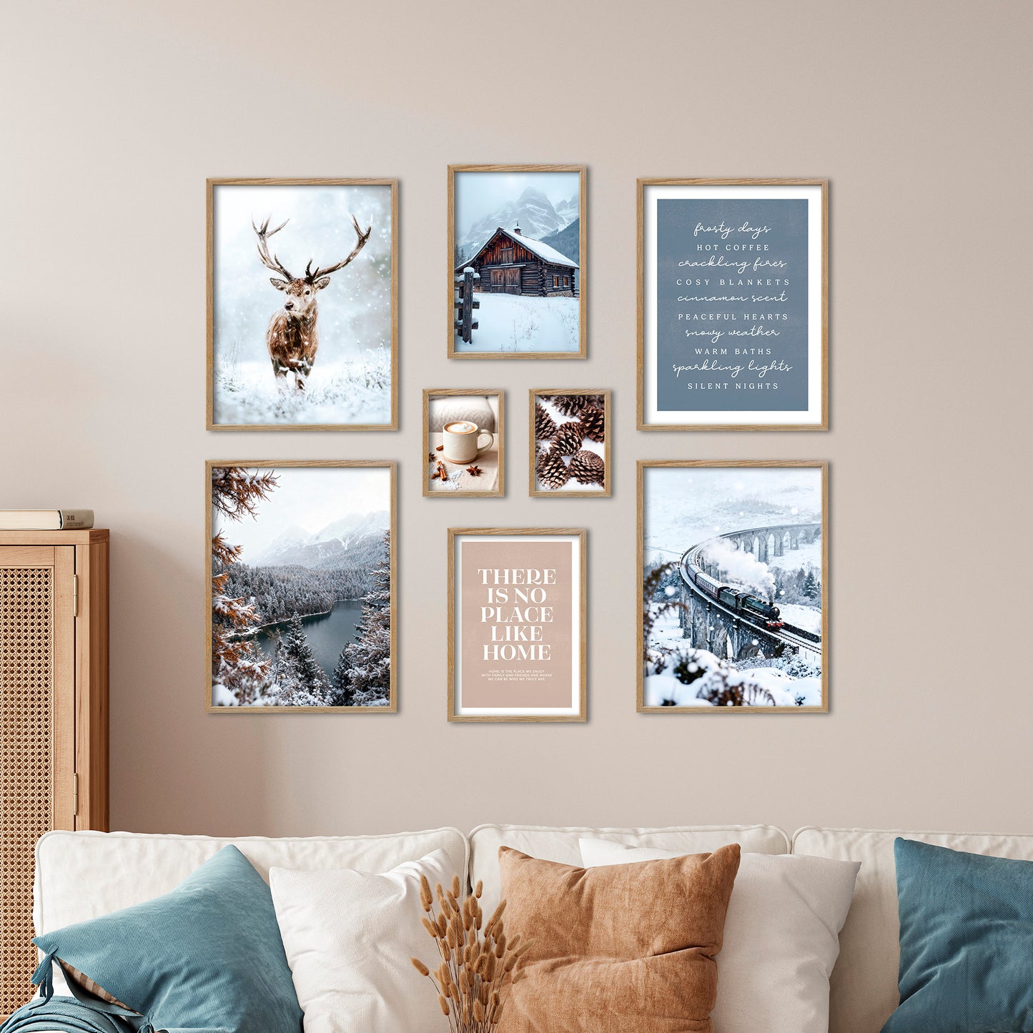 Poster Set Winter Dreams I mehrteilige Bilderwand I Wandbilder Winter