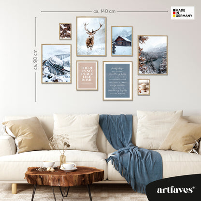 Poster Set - WINTER DREAMS - Deko Wandbilder - Winter Landschaft Natur Schnee