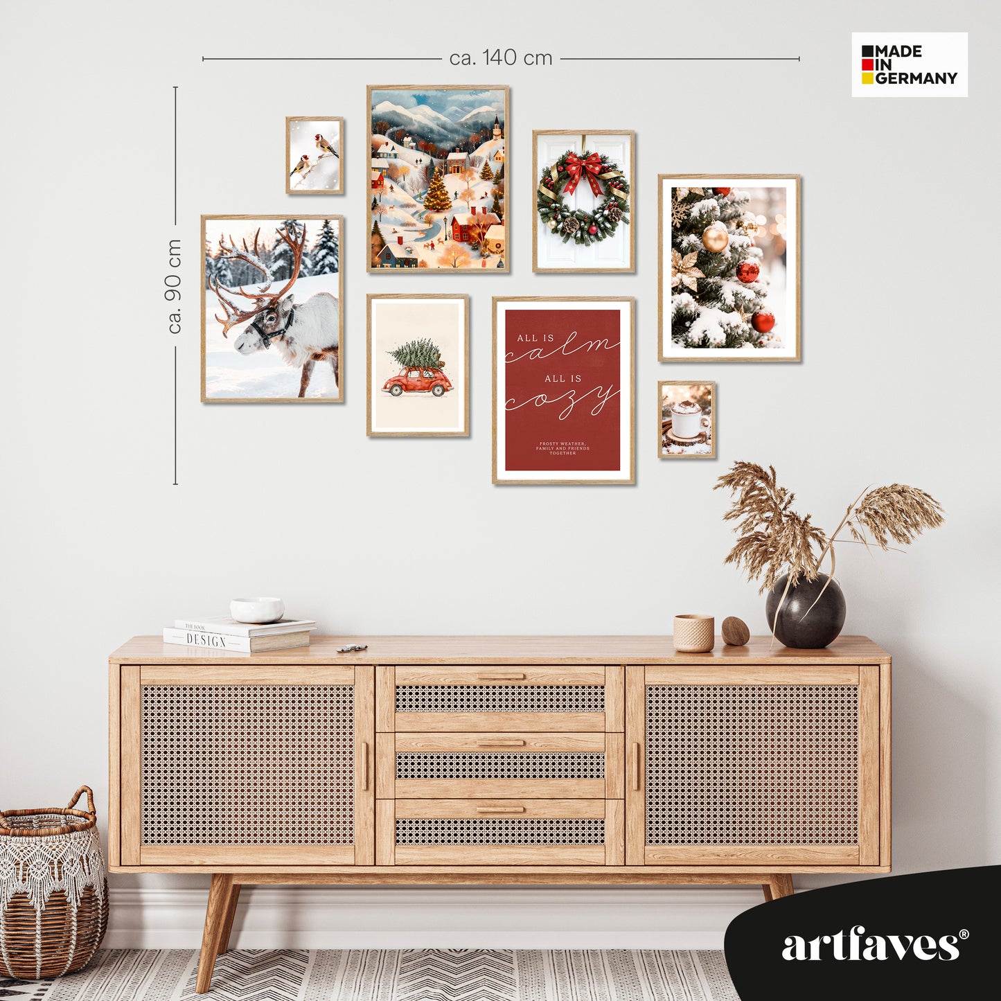 Poster Set - CHRISTMAS HOLIDAYS - Deko Wandbilder Weihnachten Winter