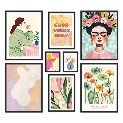 Poster Set Abstract Art Galerie I mehrteilige Bilderwand I Wandbilder Abstrakte-Kunst
