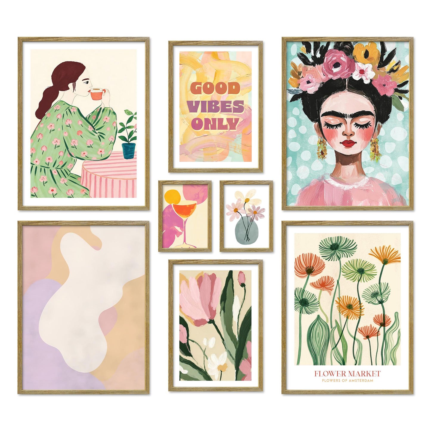 Poster Set Abstract Art Galerie I mehrteilige Bilderwand I Wandbilder Abstrakte-Kunst