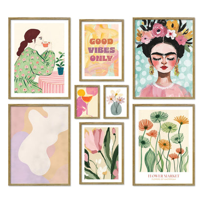 Poster Set Abstract Art Galerie I mehrteilige Bilderwand I Wandbilder Abstrakte-Kunst
