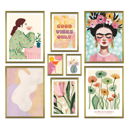 Poster Set Abstract Art Galerie I mehrteilige Bilderwand I Wandbilder Abstrakte-Kunst