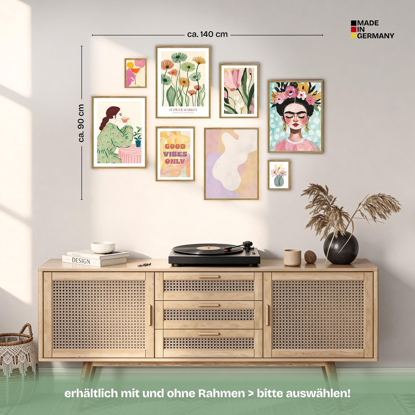 Poster Set Abstract Art Galerie Bilderwand Wandbilder Abstrakte-Kunst ARTFAVES