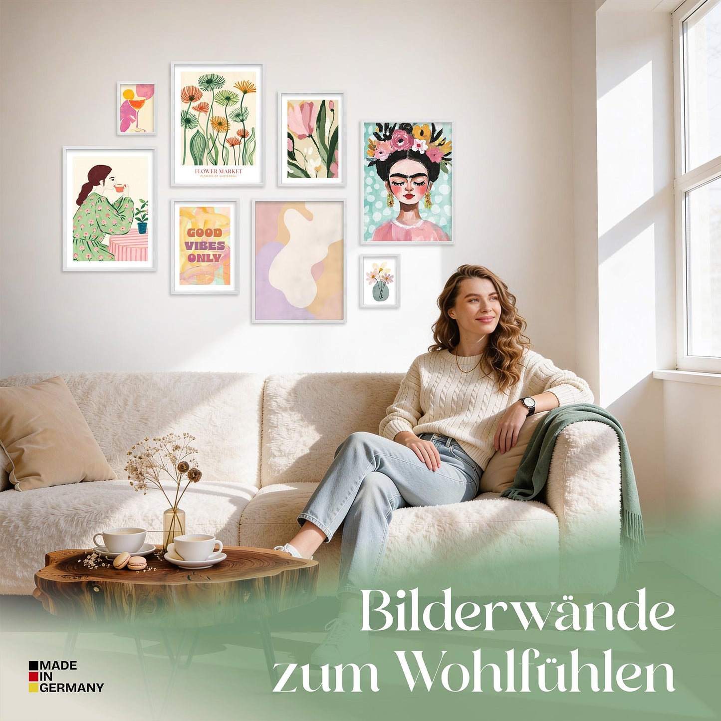 Poster Set Abstract Art Galerie Bilderwand Wandbilder Abstrakte-Kunst ARTFAVES