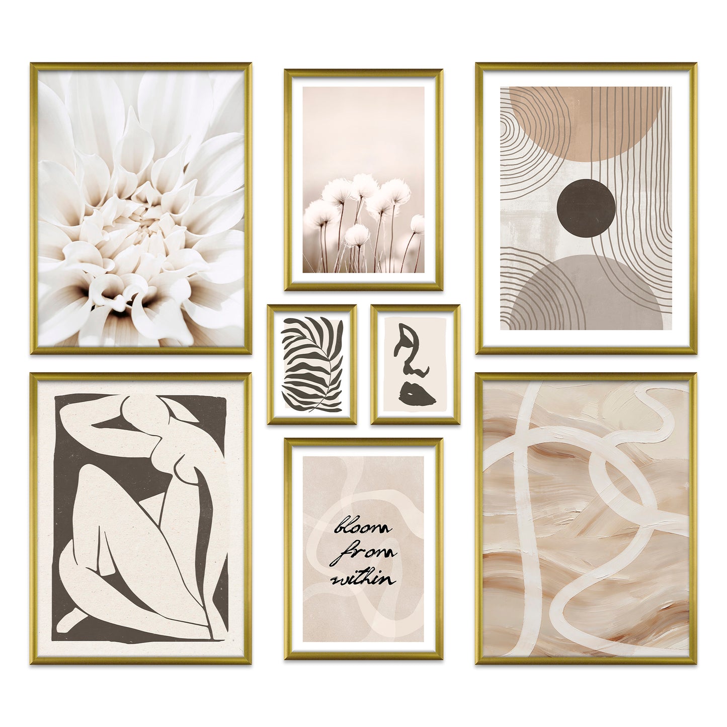 Poster Set Abstract Black Art I mehrteilige Bilderwand I Wandbilder Abstrakt