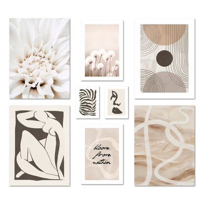 Poster Set Abstract Black Art I mehrteilige Bilderwand I Wandbilder Abstrakt