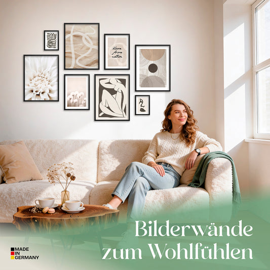 Poster Set Abstract Black Art Bilderwand Wandbilder Abstrakt ARTFAVES