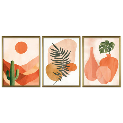 Poster Set Abstract Boho Trio I mehrteilige Bilderwand I Wandbilder Boho