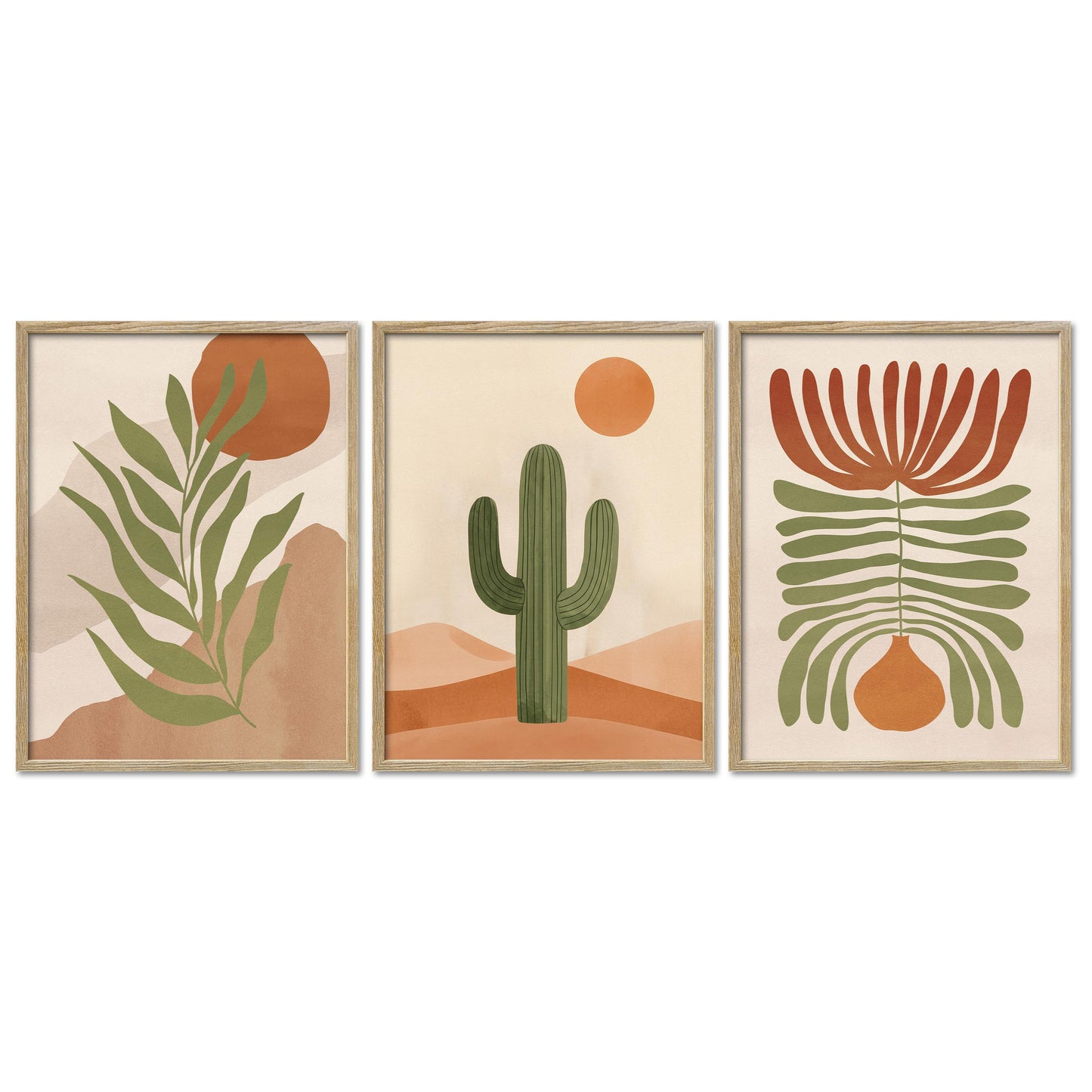 Poster Set Abstract Boho Trio Bilderwand Wandbilder Boho ARTFAVES