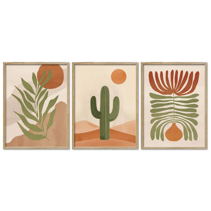 Poster Set Abstract Boho Trio Bilderwand Wandbilder Boho ARTFAVES