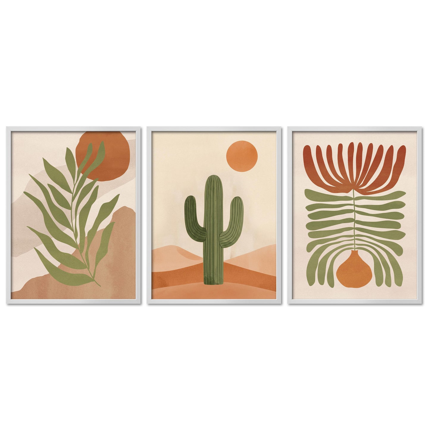Poster Set Abstract Boho Trio I mehrteilige Bilderwand I Wandbilder Boho