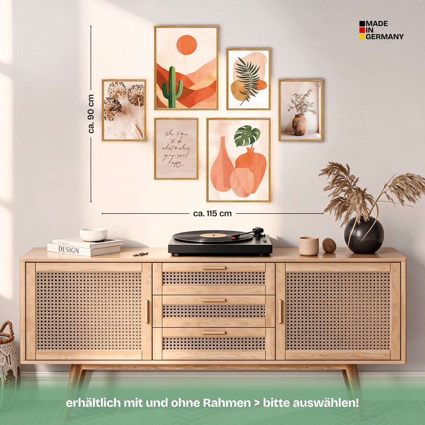 Poster Set Abstract Boho Bilderwand Wandbilder Boho ARTFAVES