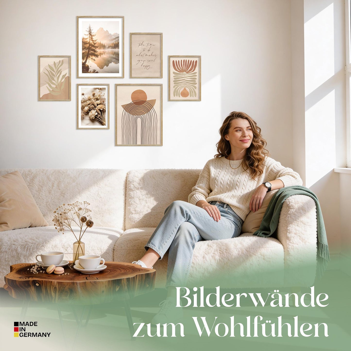Poster Set Abstract Boho Bilderwand Wandbilder Boho ARTFAVES
