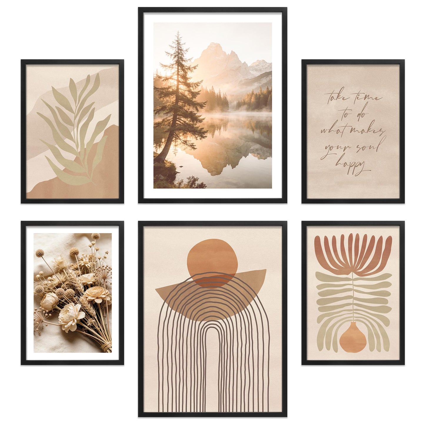 Poster Set Abstract Boho I mehrteilige Bilderwand I Wandbilder Boho