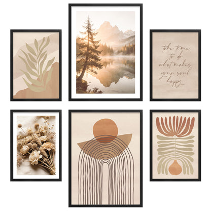 Poster Set Abstract Boho I mehrteilige Bilderwand I Wandbilder Boho