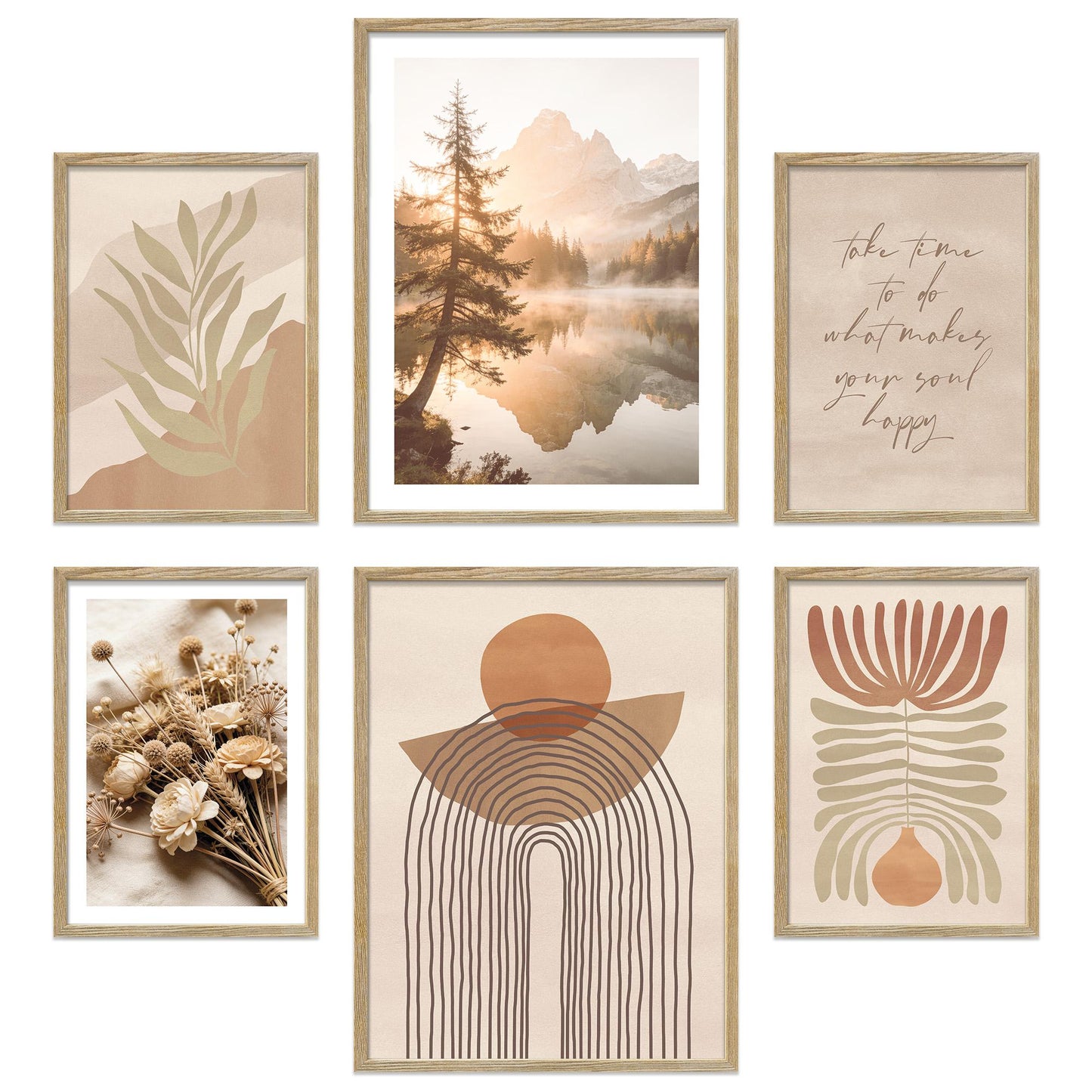 Poster Set Abstract Boho Bilderwand Wandbilder Boho ARTFAVES
