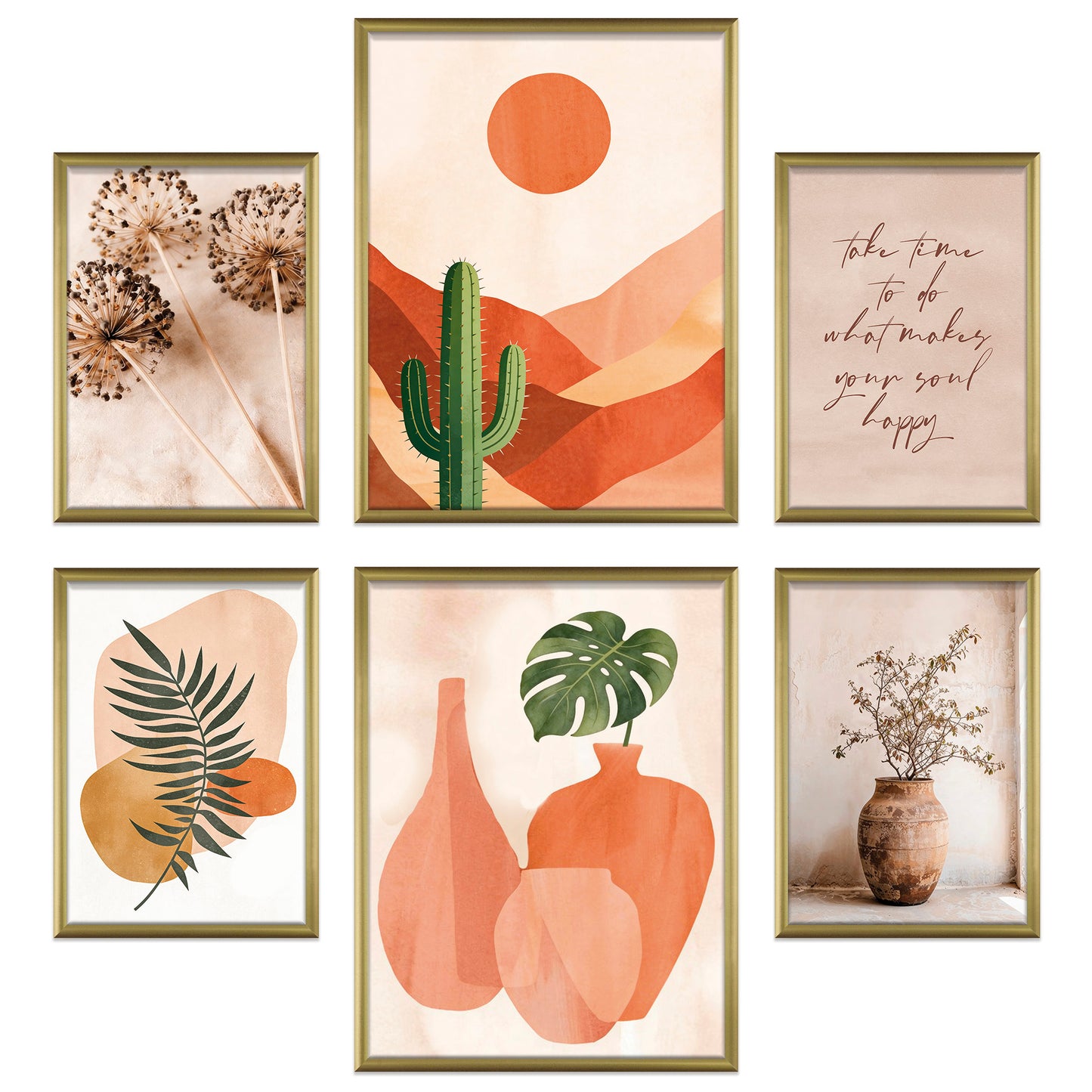 Poster Set Abstract Boho I mehrteilige Bilderwand I Wandbilder Boho