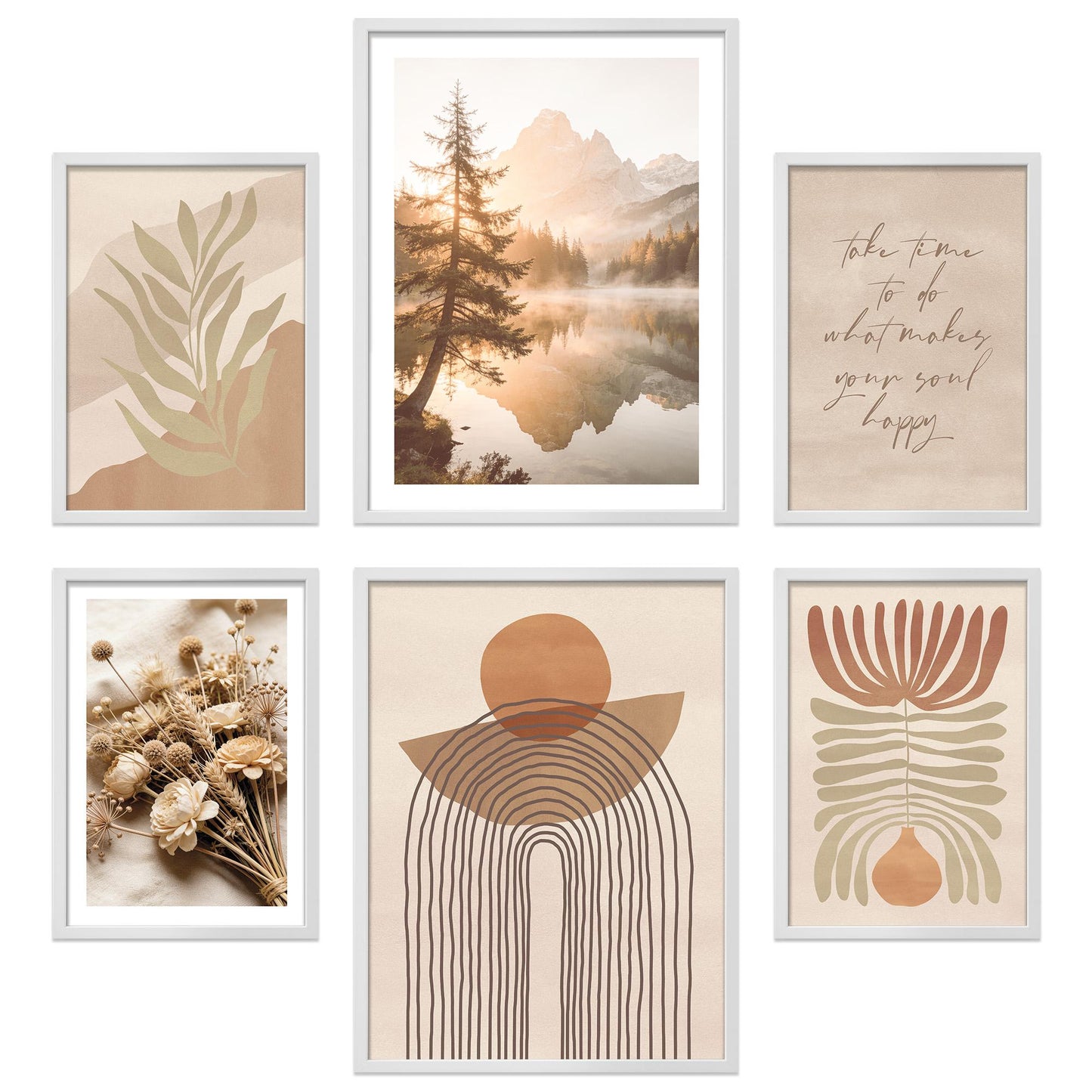 Poster Set Abstract Boho I mehrteilige Bilderwand I Wandbilder Boho