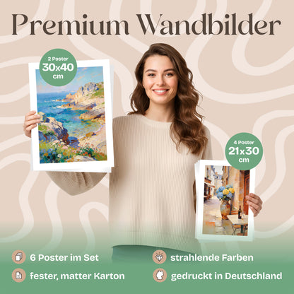Poster Set Abstract Brittany Bilderwand Wandbilder Bretagne ARTFAVES