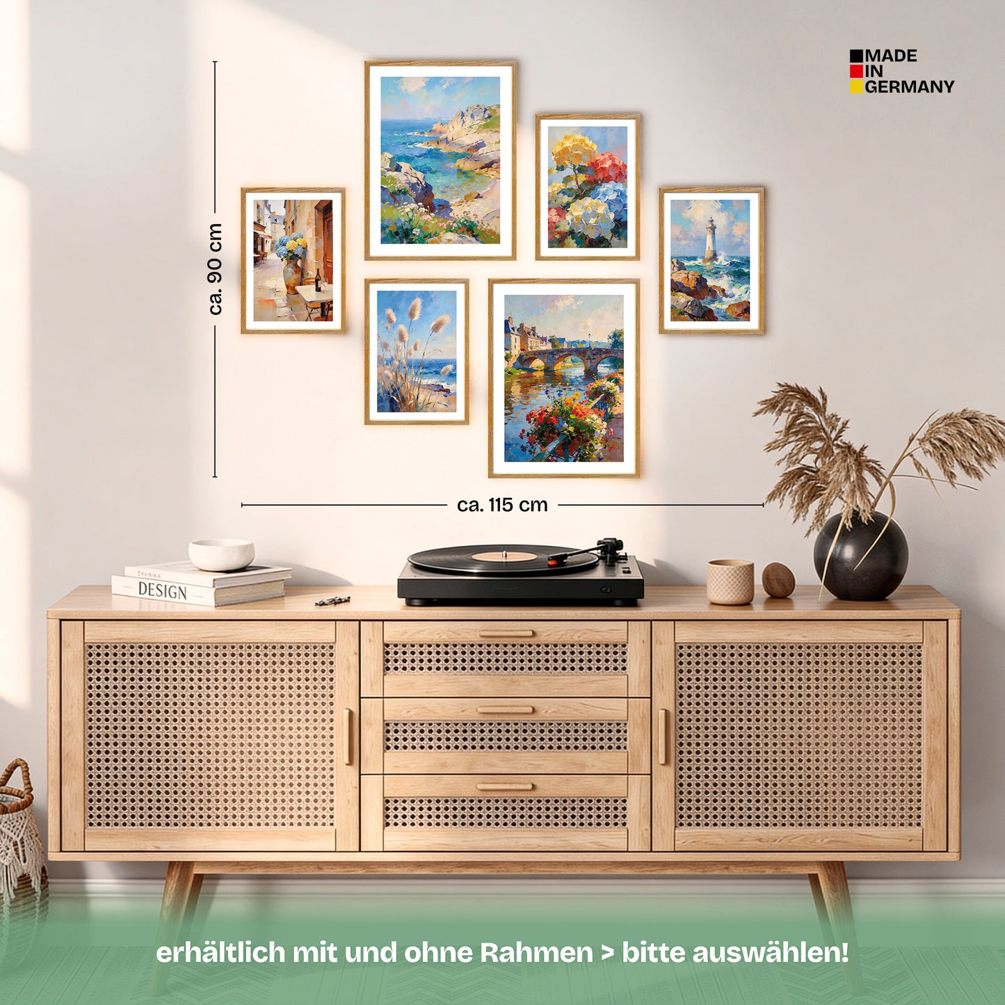Poster Set Abstract Brittany Bilderwand Wandbilder Bretagne ARTFAVES