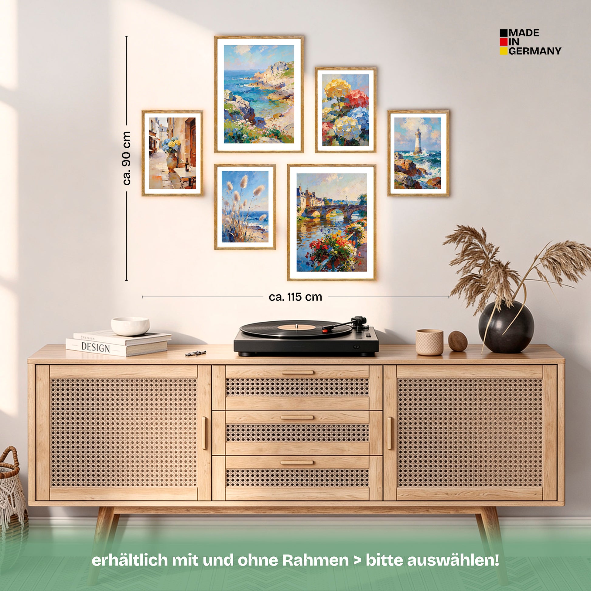 Poster Set Abstract Brittany Bilderwand Wandbilder Bretagne ARTFAVES