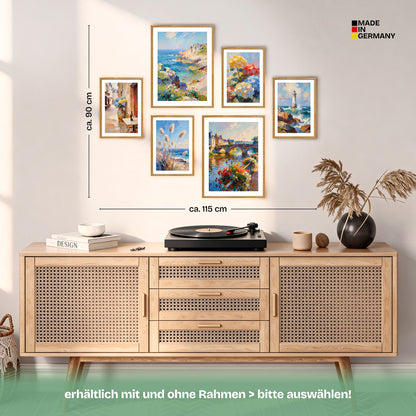 Poster Set Abstract Brittany Bilderwand Wandbilder Bretagne ARTFAVES