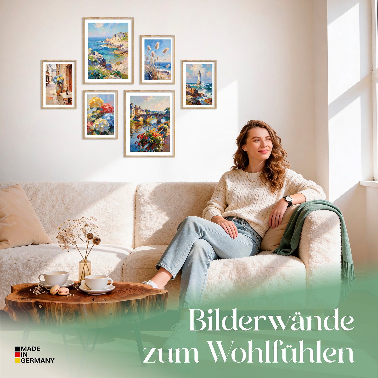 Poster Set Abstract Brittany Bilderwand Wandbilder Bretagne ARTFAVES
