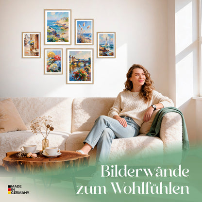 Poster Set Abstract Brittany Bilderwand Wandbilder Bretagne ARTFAVES