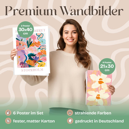 Poster Set Abstract Dopamine Art Bilderwand Wandbilder Abstrakte-Kunst ARTFAVES