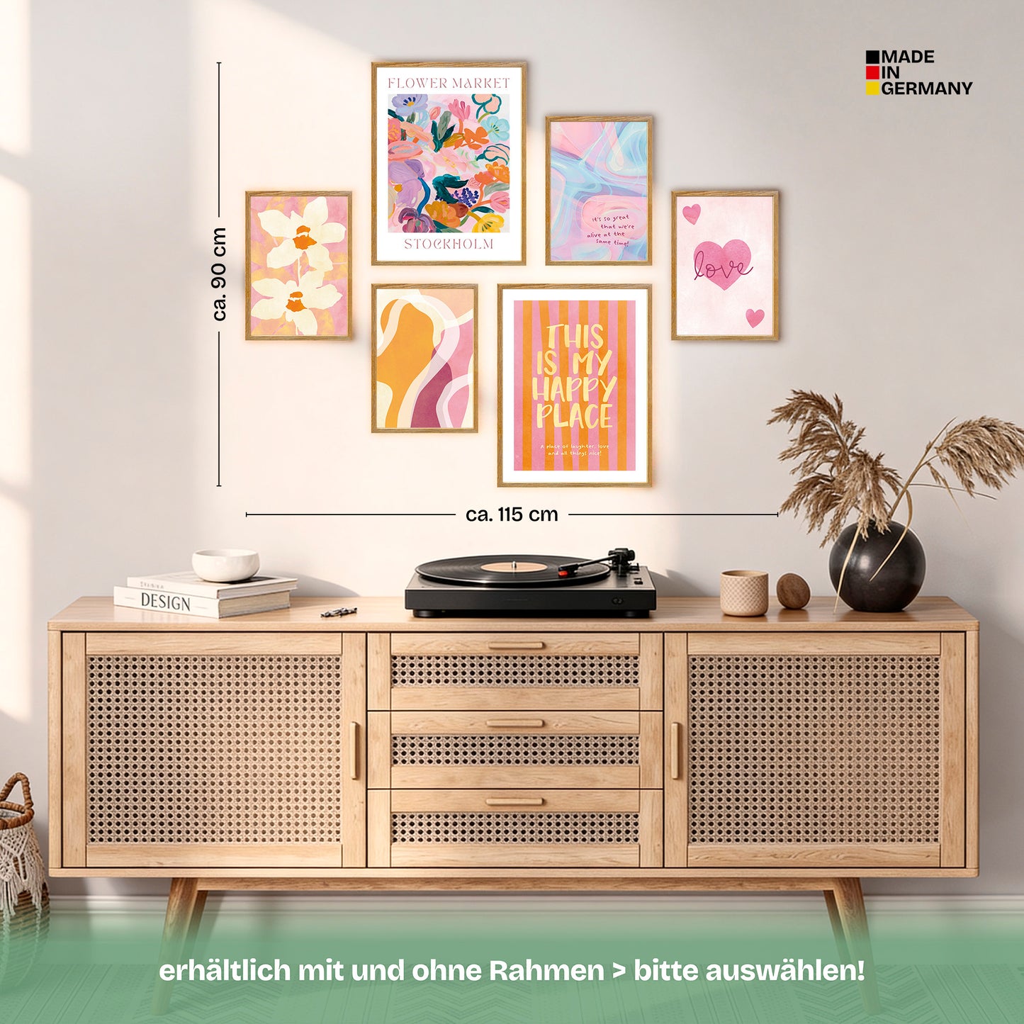 Poster Set Abstract Dopamine Art Bilderwand Wandbilder Abstrakte-Kunst ARTFAVES