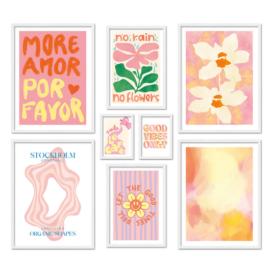 Poster Set Abstract Dopamine Decor Bilderwand Wandbilder Abstrakte-Kunst ARTFAVES