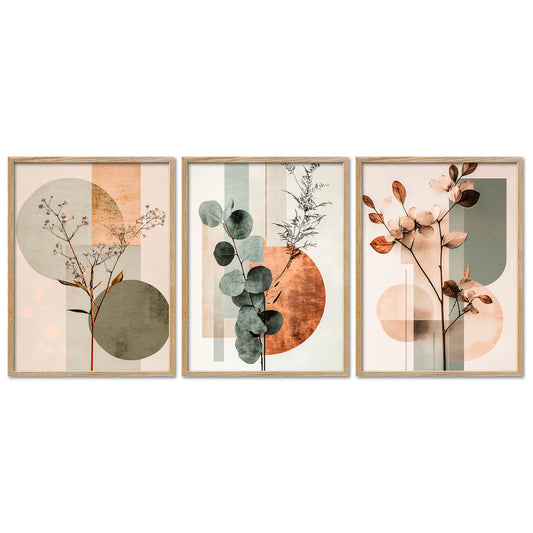 Poster Set Abstract Flower Art 2 Bilderwand Wandbilder Trockeblumen ARTFAVES