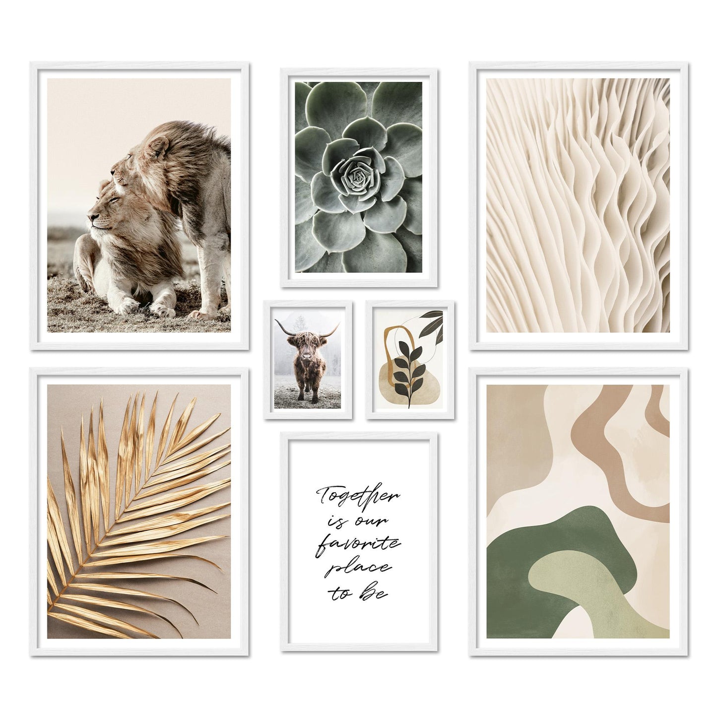 Poster Set - ABSTRACT NATURE I Nature Decoration Wall Pictures Green