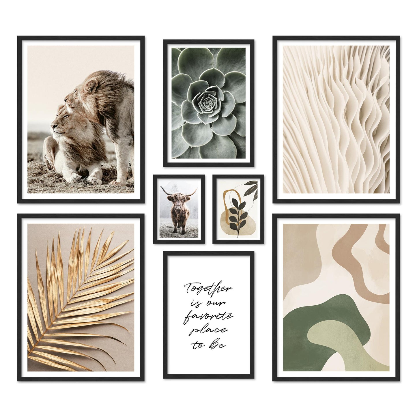 Poster Set - ABSTRACT NATURE I Nature Decoration Wall Pictures Green
