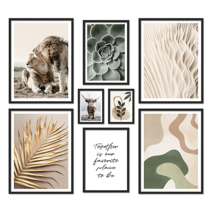 Poster Set - ABSTRACT NATURE I Nature Decoration Wall Pictures Green