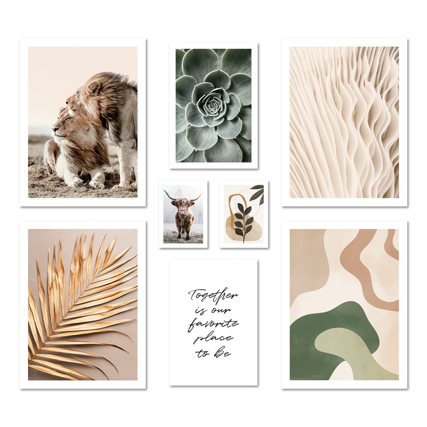 Poster Set - ABSTRACT NATURE I Nature Decoration Wall Pictures Green