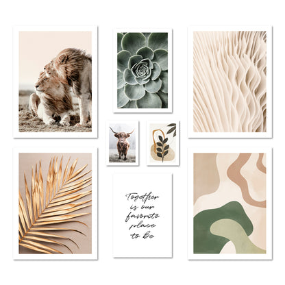 Poster Set - ABSTRACT NATURE I Nature Decoration Wall Pictures Green