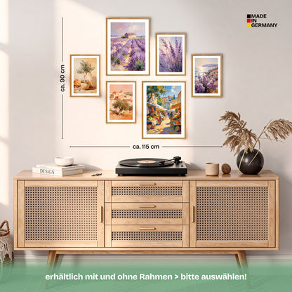 Poster Set Abstract Provence Bilderwand Wandbilder Provence ARTFAVES
