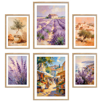 Poster Set Abstract Provence Bilderwand Wandbilder Provence ARTFAVES
