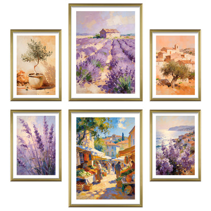 Poster Set Abstract Provence I mehrteilige Bilderwand I Wandbilder Provence