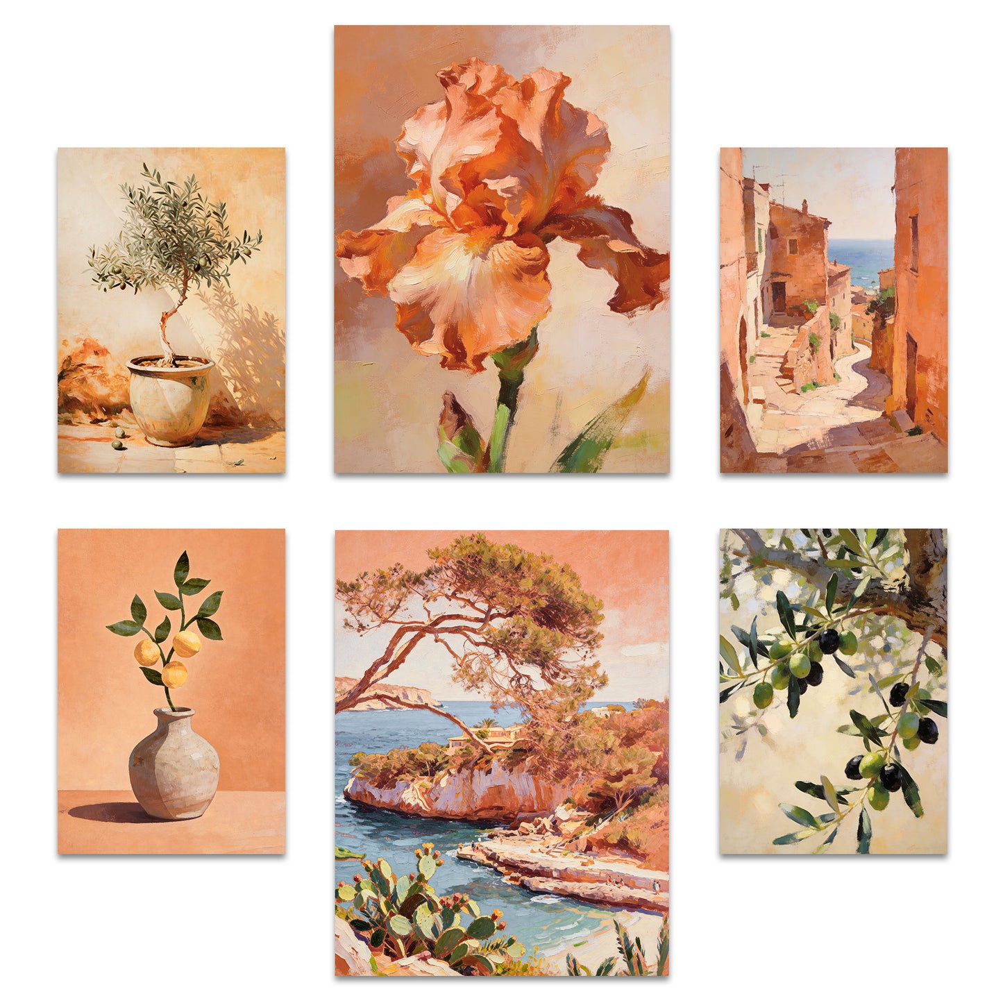 Poster Set Abstract Spain I mehrteilige Bilderwand I Wandbilder Spanien