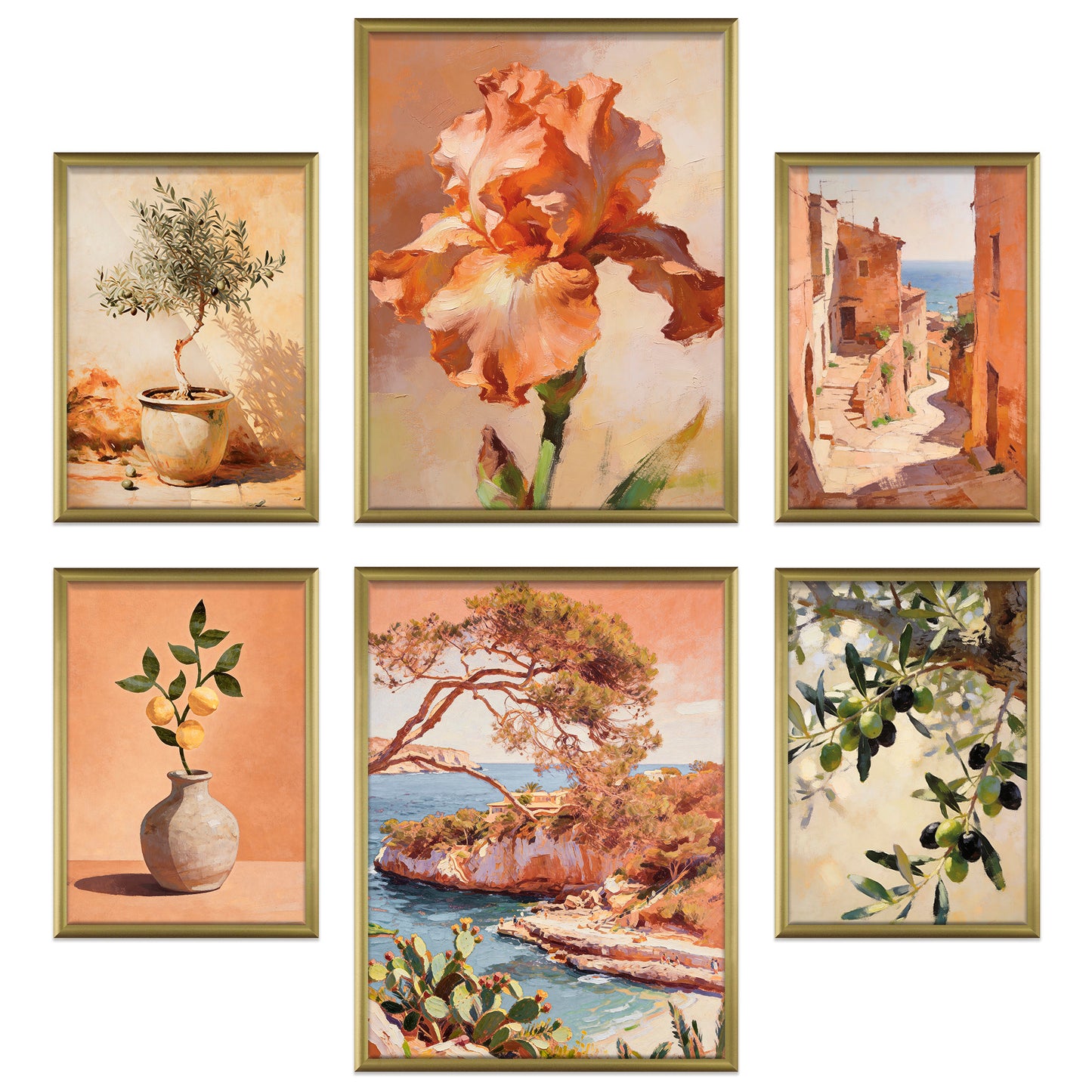 Poster Set Abstract Spain I mehrteilige Bilderwand I Wandbilder Spanien