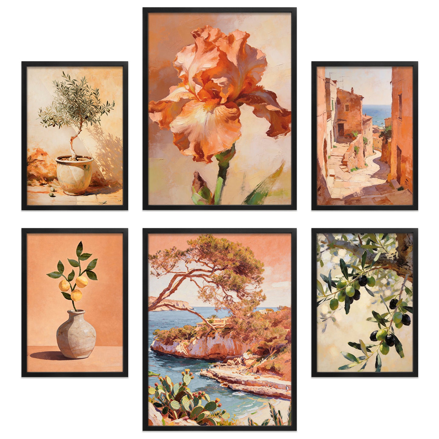 Poster Set Abstract Spain I mehrteilige Bilderwand I Wandbilder Spanien