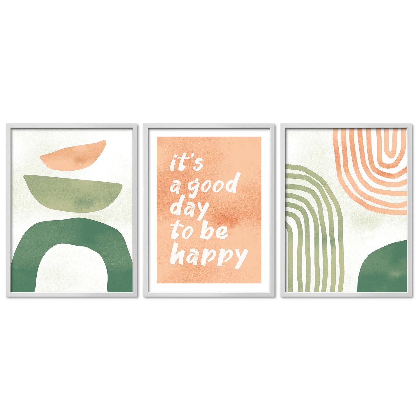 Poster Set Abstract Spring Trio Bilderwand Wandbilder Fruehling ARTFAVES