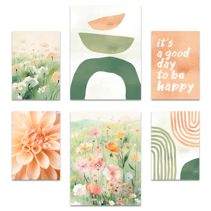 Poster Set Abstract Spring I mehrteilige Bilderwand I Wandbilder Fruehling