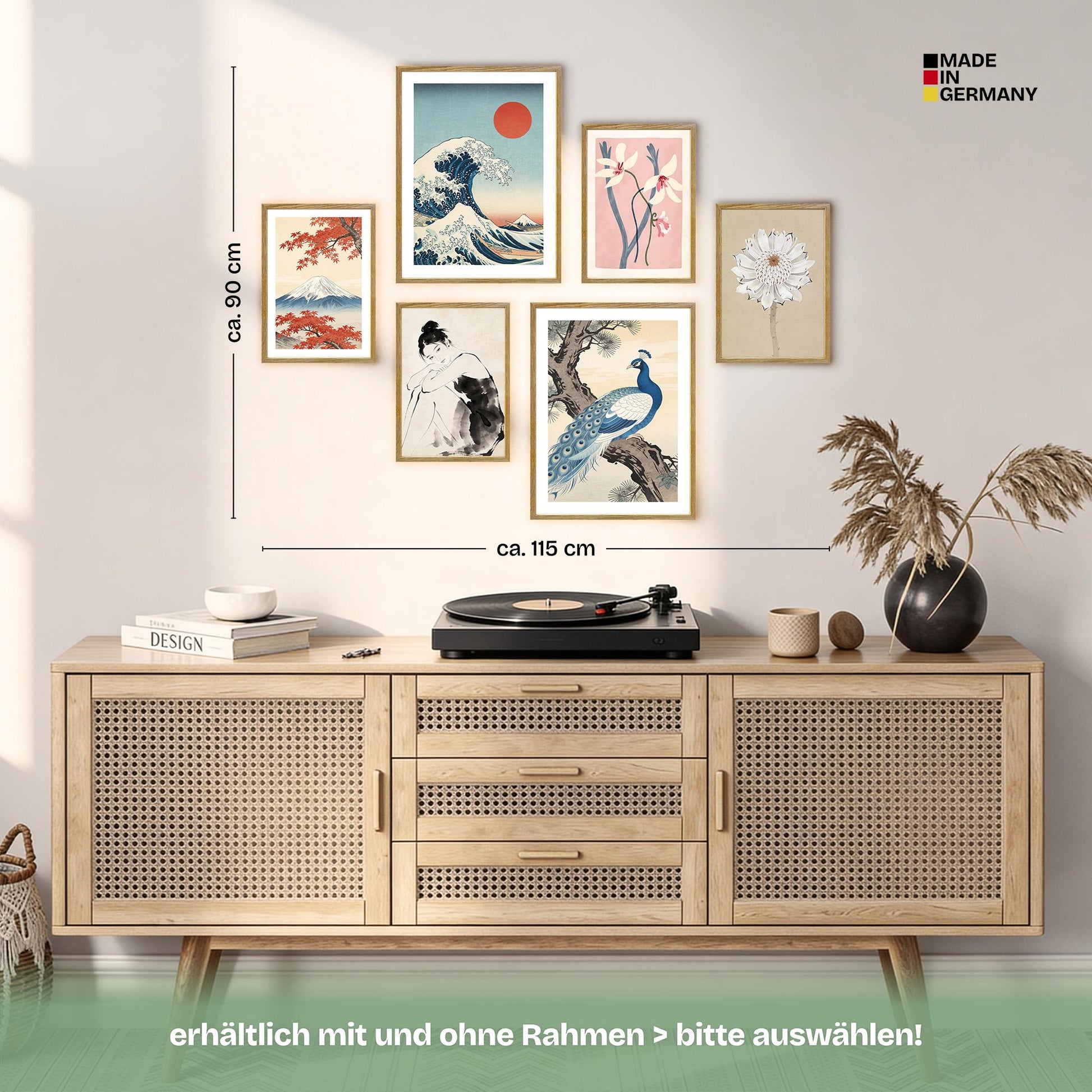 Poster Set Art Gallery Japan Bilderwand Wandbilder Hokusai ARTFAVES