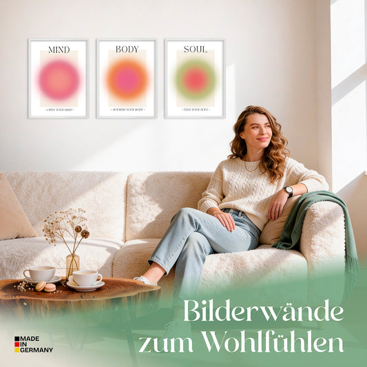 Poster Set Aura Trio Bilderwand Wandbilder Spirituell ARTFAVES