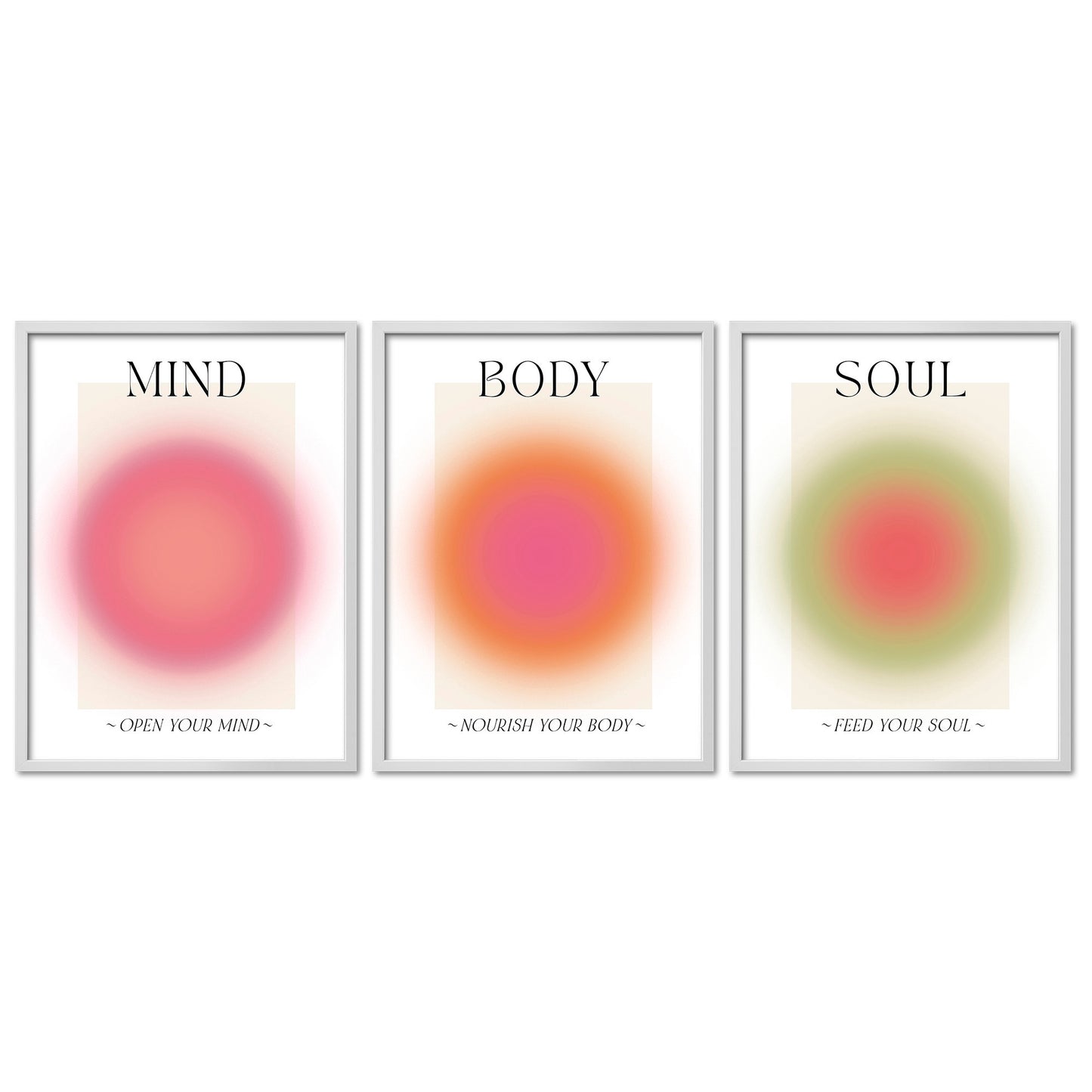 Poster Set Aura Trio Bilderwand Wandbilder Spirituell ARTFAVES