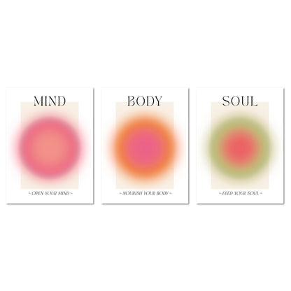 Poster Set Aura Trio I mehrteilige Bilderwand I Wandbilder Spirituell